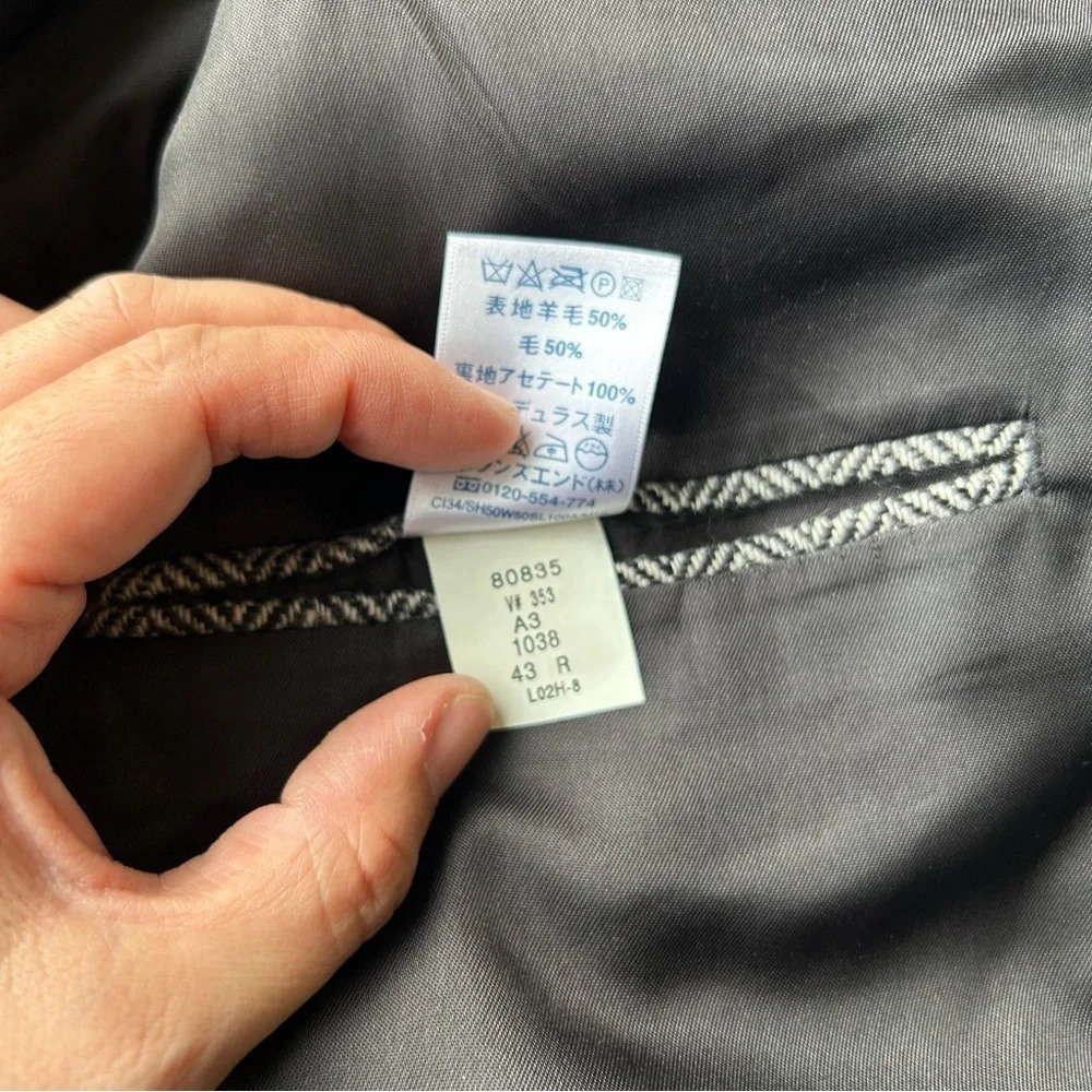 Land’s End Pure Wool Herringbone Tweed Blazer - Picture 12 of 16